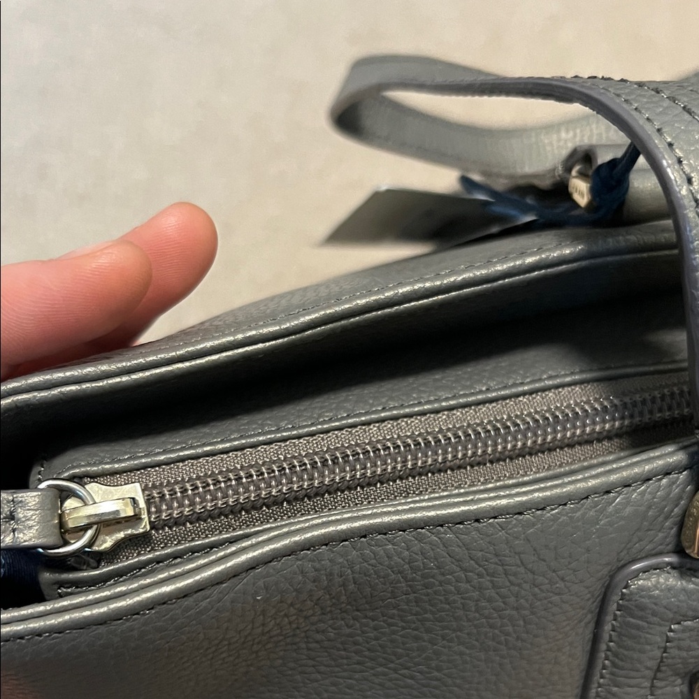 Cole Haan Gray Leather Tote - Picture 5 of 12